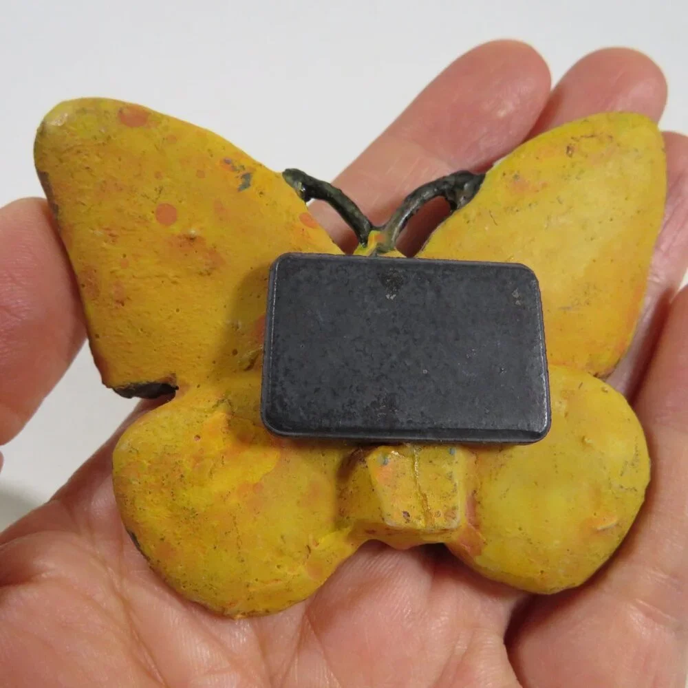 Butterfly Resin with strong magnet (yellow & brown)